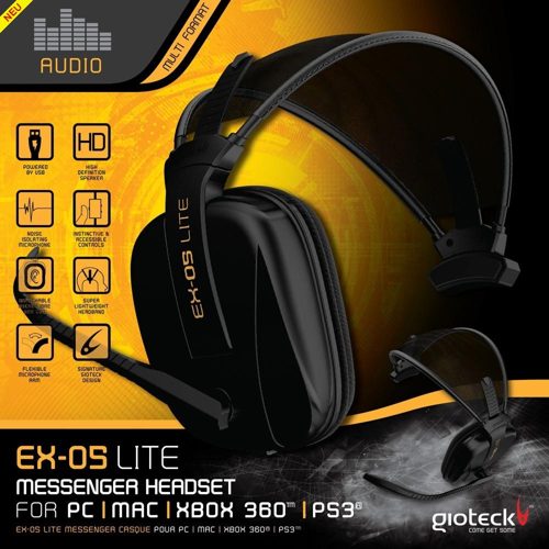 Headset Lite Messenger Ex-05 Gioteck Ps3x360pc